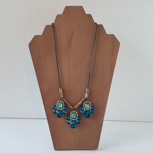 Teal Elevated Statement Necklace